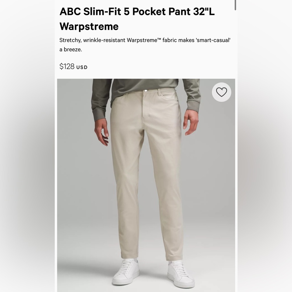 Lululemon Men’s ABC Pant Size 31